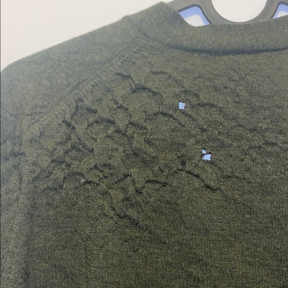 JCREW army green merino wool cardigan S - Picture 9 of 10